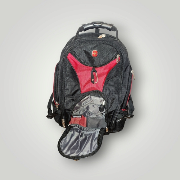 Swiss Army backpack Black Red Perfect For Air Travel Laptop backpack - Picture 14 of 16
